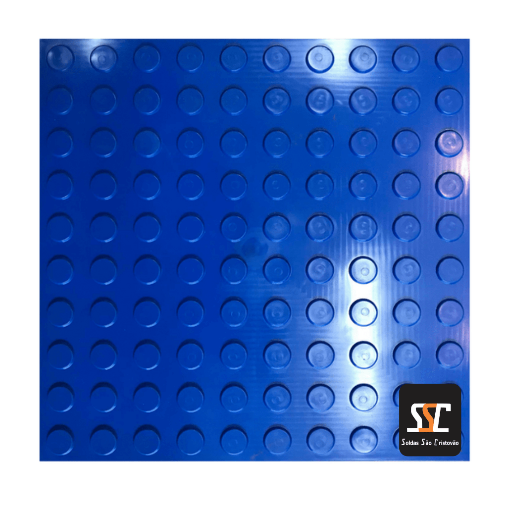 Piso Antiderrapante PVC Moeda Placa 50x50cm AZUL