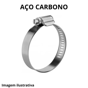 Abraçadeira Aço Carbono Rosca Sem Fim 51 X 64 fita de 14mm - Unidade