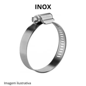 Abraçadeira inox Rosca Sem Fim 44 X 57 fita de 14mm - Unidade
