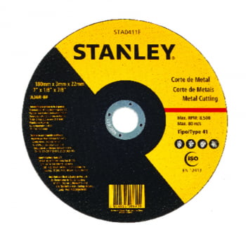 DISCO DE CORTE METAL 7'' X 3,00MM X 7/8'' STA0411F - STANLEY