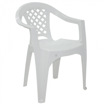 Cadeira Plásticas Branca com Braço