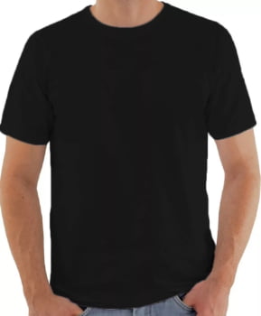 Camisa De Malha PV 67% Algodão e 33% Poliester Preto